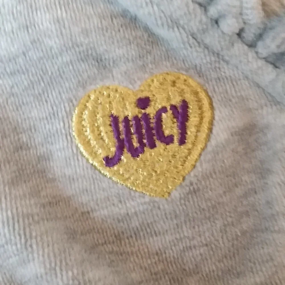 Juicy Couture Grey Hooded Velour Jacket